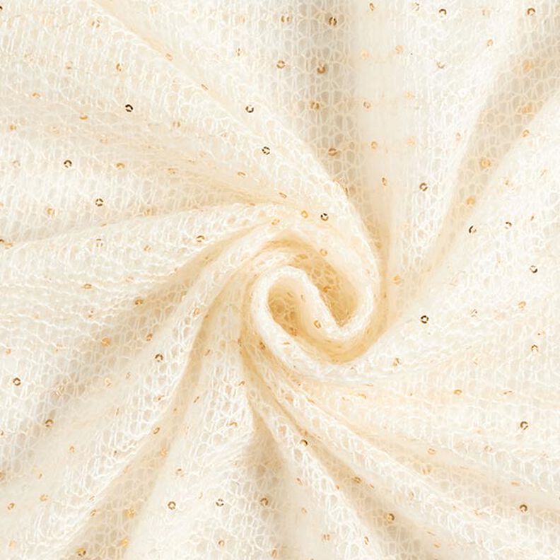 Lightweight Sequin Knit Fabric – white,  image number 1