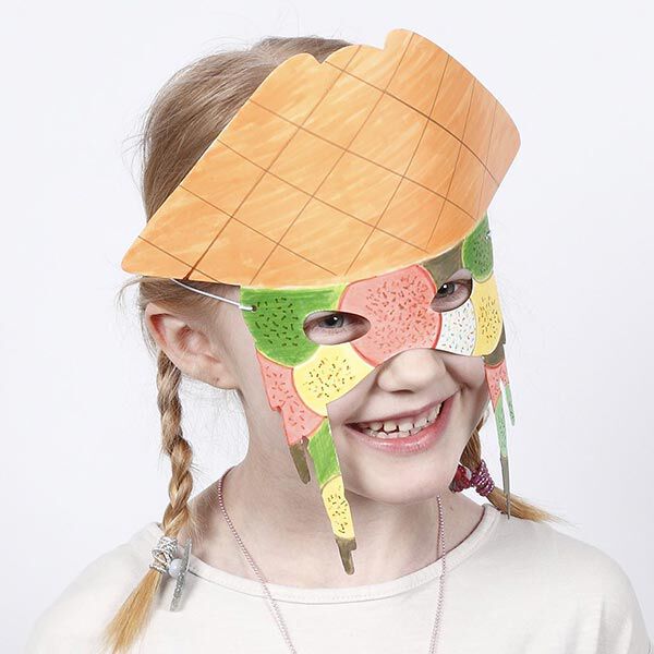 Kidsbox Papier Mâché Mask with Colourful Design,  image number 1