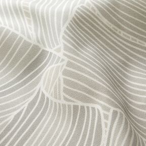 Outdoor Fabric Canvas leaf lines – silver grey, 