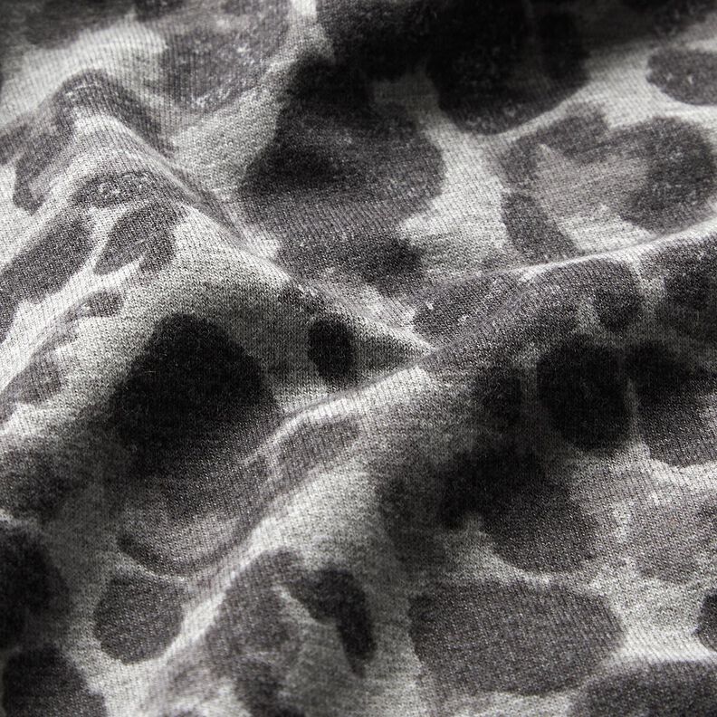 Leopard print melange French terry – grey,  image number 2