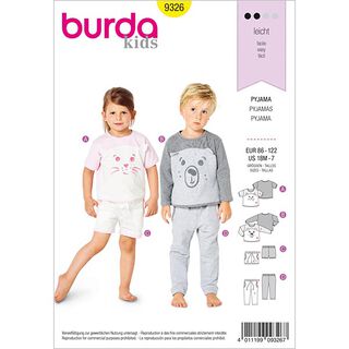 Children’s Pyjamas, Burda 9326 | 86 - 122, 