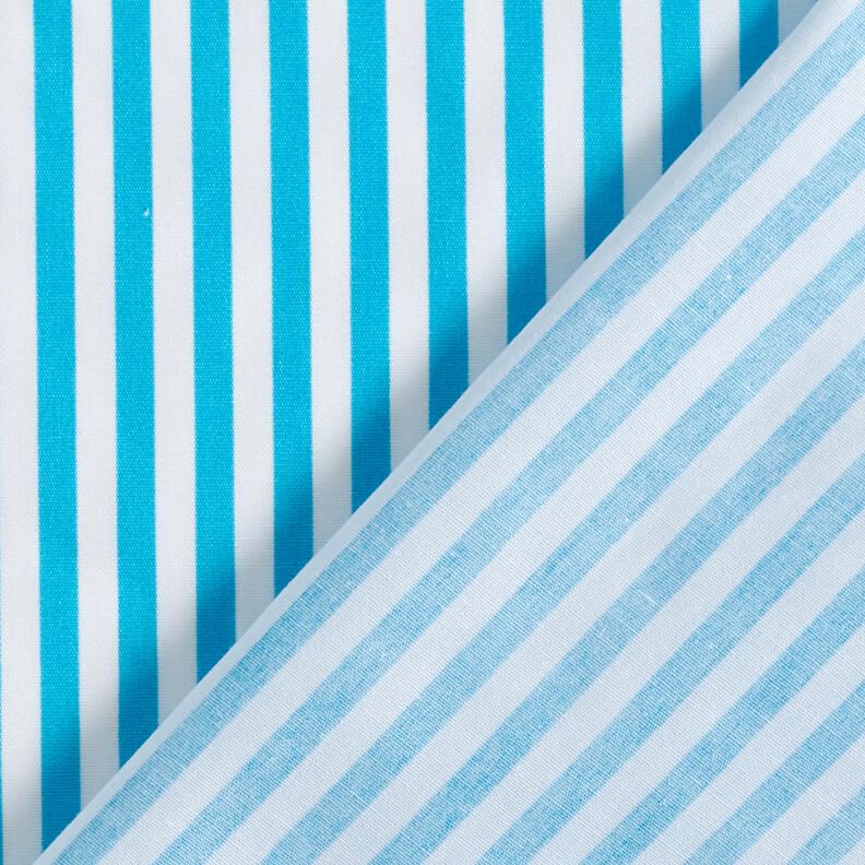 Cotton Poplin narrow stripes – turquoise/white,  image number 4
