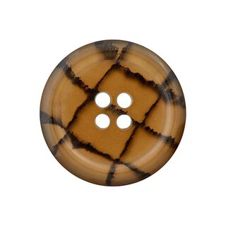 4-Hole Polyester Button Recycling – bronze/dark brown, 