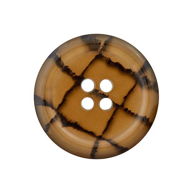 4-Hole Polyester Button Recycling – bronze/dark brown,  image number 1
