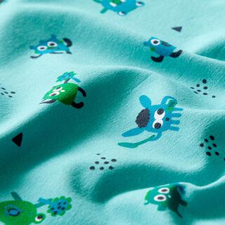 Cotton Jersey Baby Monsters | PETIT CITRON – light turquoise, 