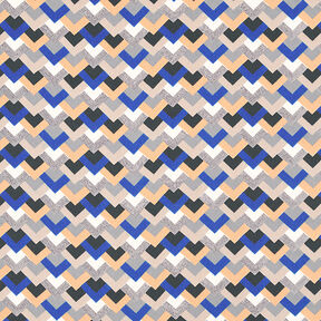 Retro Print Lightweight Satin – indigo/beige, 