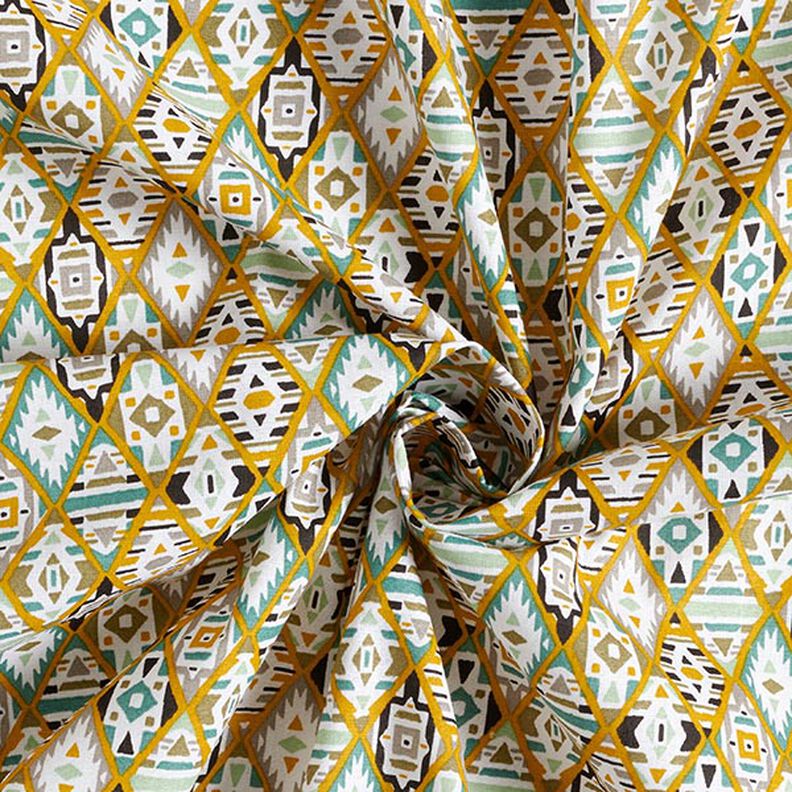 Cotton Cretonne ethnic – mustard,  image number 3