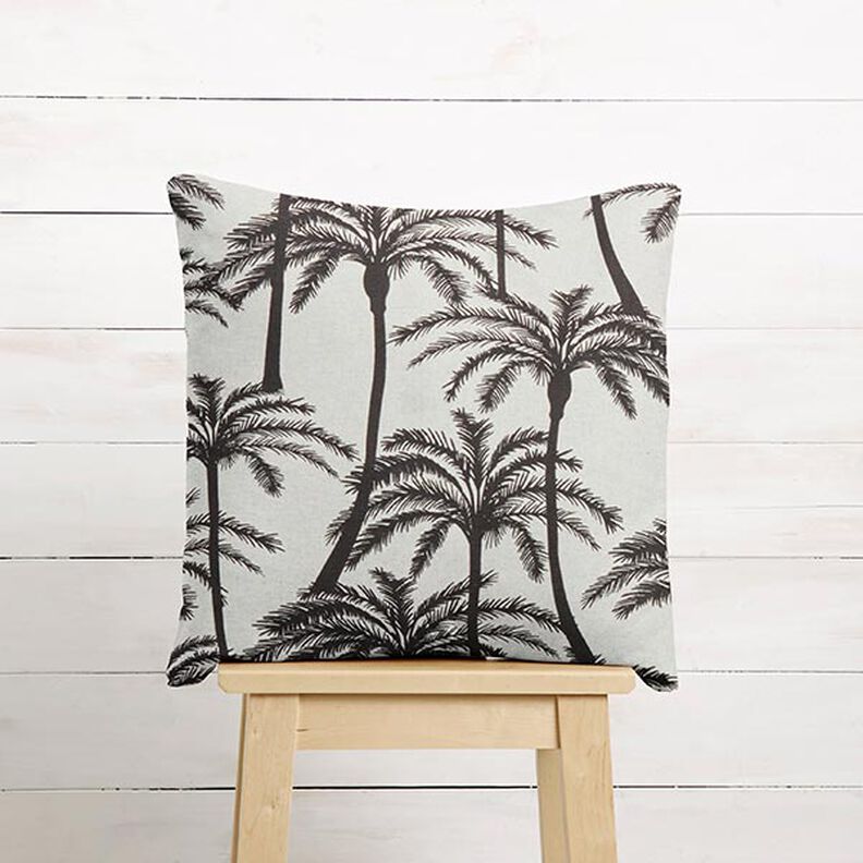 Decor Fabric Half Panama palms – black brown,  image number 7