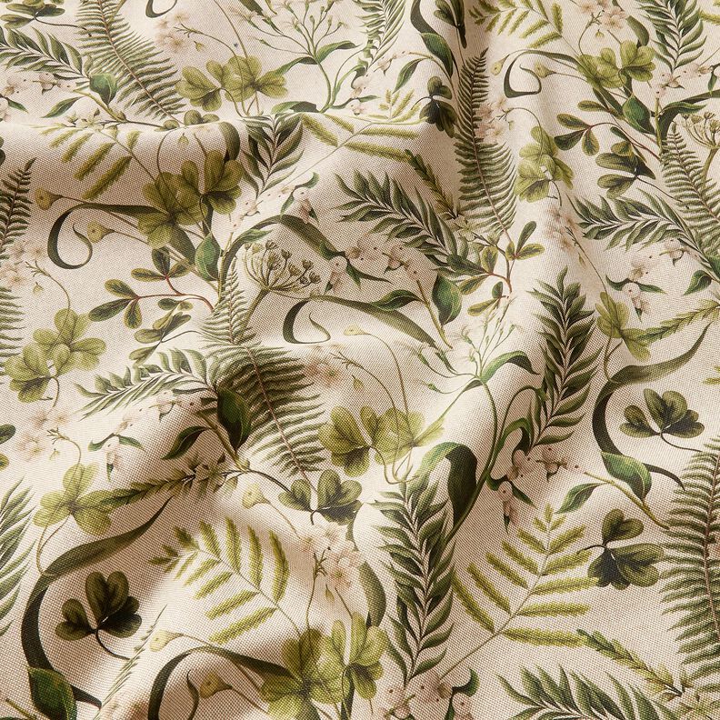 Decor Fabric Half Panama wild plants – natural,  image number 2