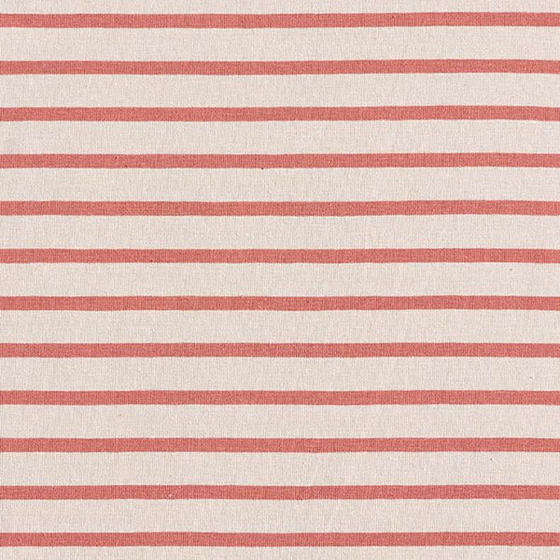 Narrow & Wide Stripes Cotton Jersey – anemone/terracotta,  image number 1