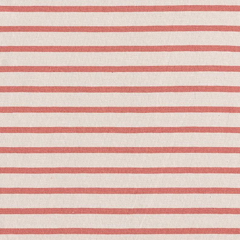 Narrow & Wide Stripes Cotton Jersey – anemone/terracotta,  image number 1