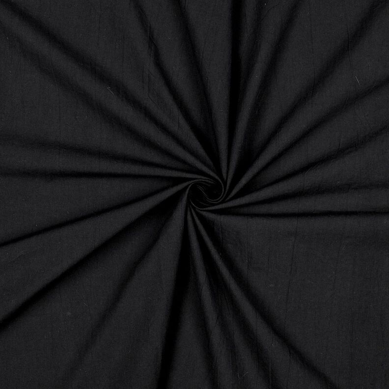 Cotton crinkle pre-washed – black,  image number 1