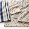 Decor Fabric Half Panama classic anchor – natural/navy blue,  thumbnail number 5