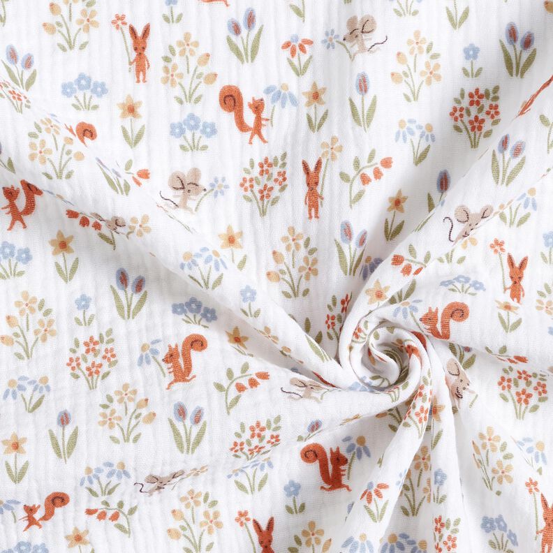 Double Gauze/Muslin Squirrel and mouse – white, image number 3