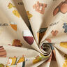 Decorative half Panama fabric Wine – natural,  thumbnail number 3