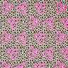 French Terry Leo and neon hearts – cashew/neon pink,  thumbnail number 1