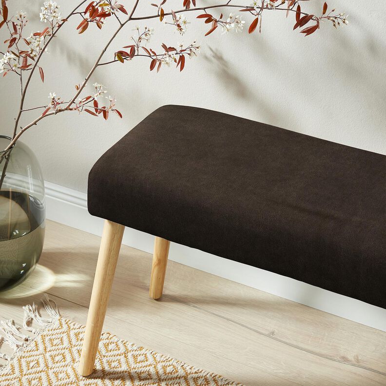 Upholstery Fabric Velvet look – black brown, image number 6