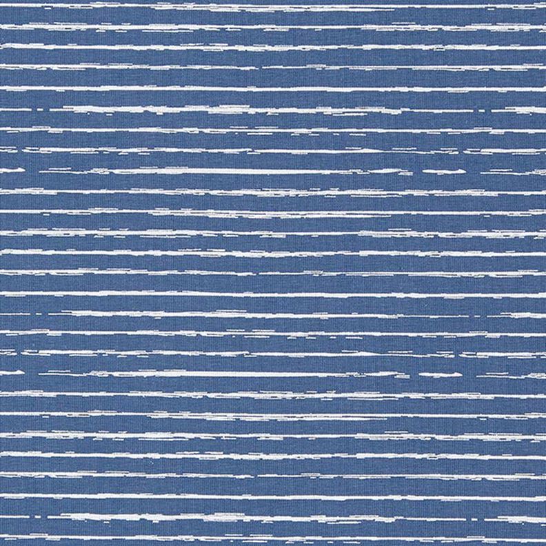 Cotton Jersey Scribble Stripes – denim blue,  image number 1