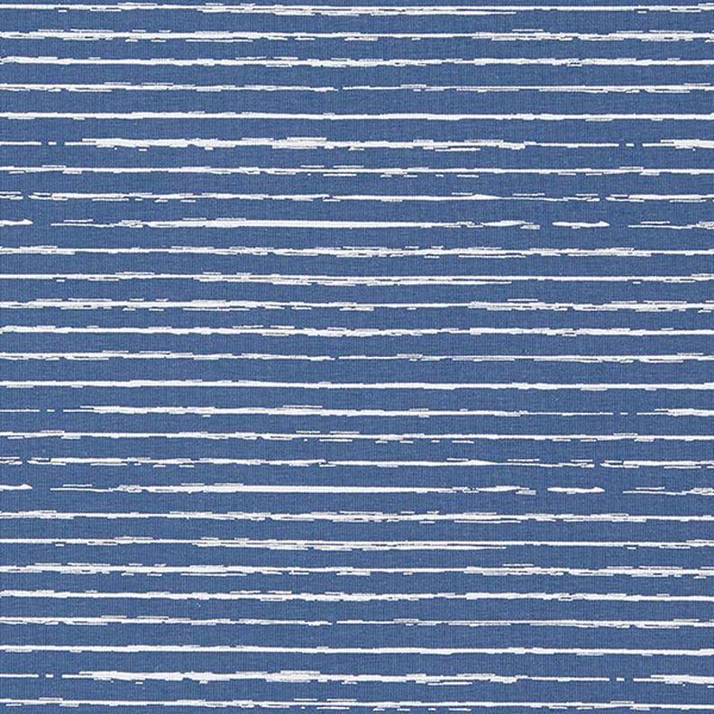 Cotton Jersey Scribble Stripes – denim blue,  image number 1