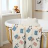 Cosy Fleece Varsity jacket style – light beige/blue,  thumbnail number 6