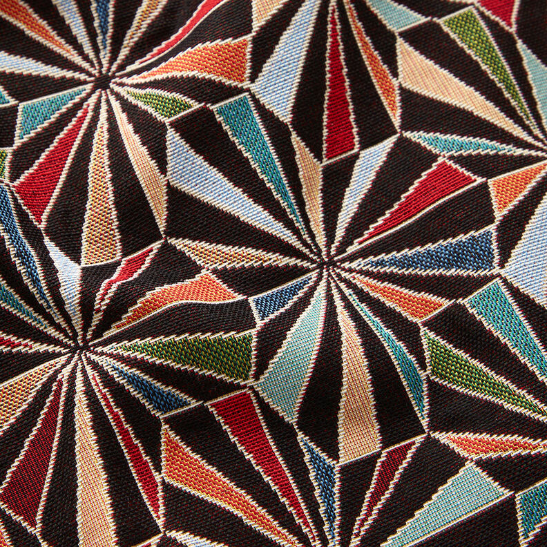 Decor Fabric Tapestry Fabric diamonds – black/green,  image number 2