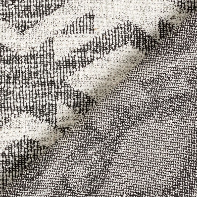 Knitted bouclé chevron – black/white,  image number 5