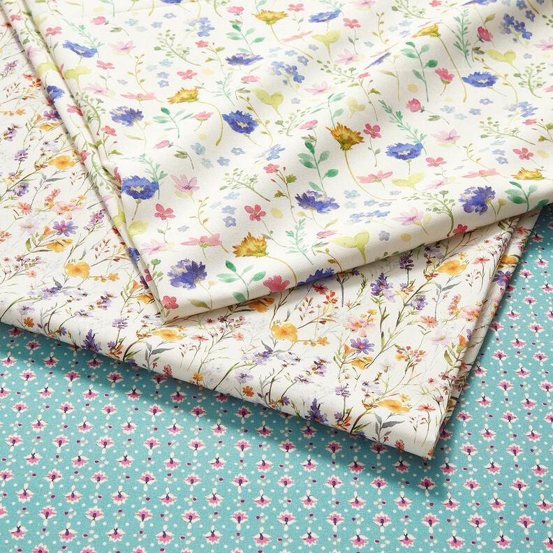 Cotton Poplin small ornaments – mint/pastel purple – mint/pastel violet,  image number 5