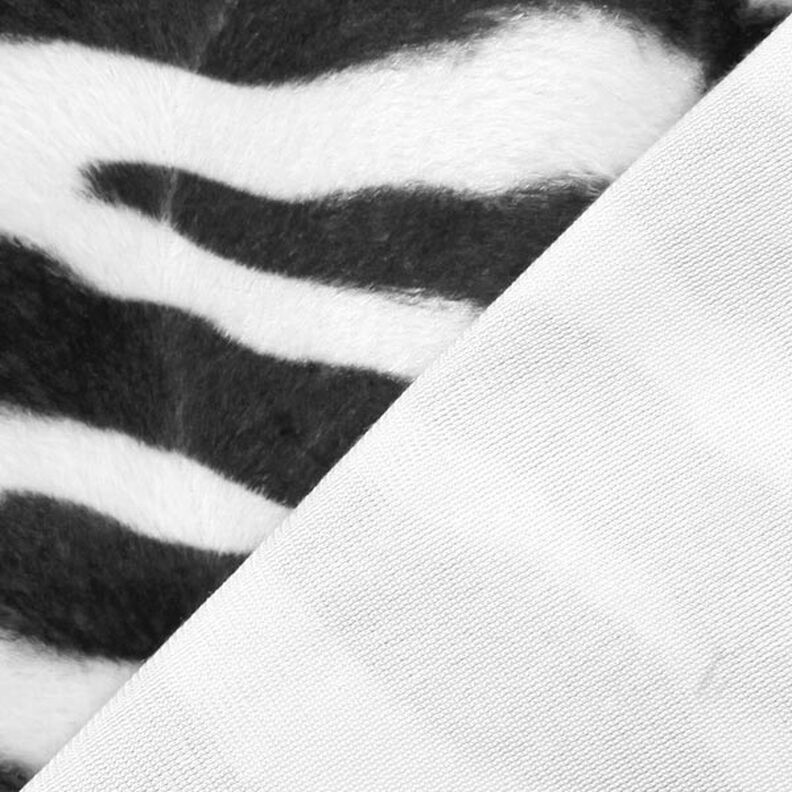 Imitation fur zebra – black/white,  image number 4