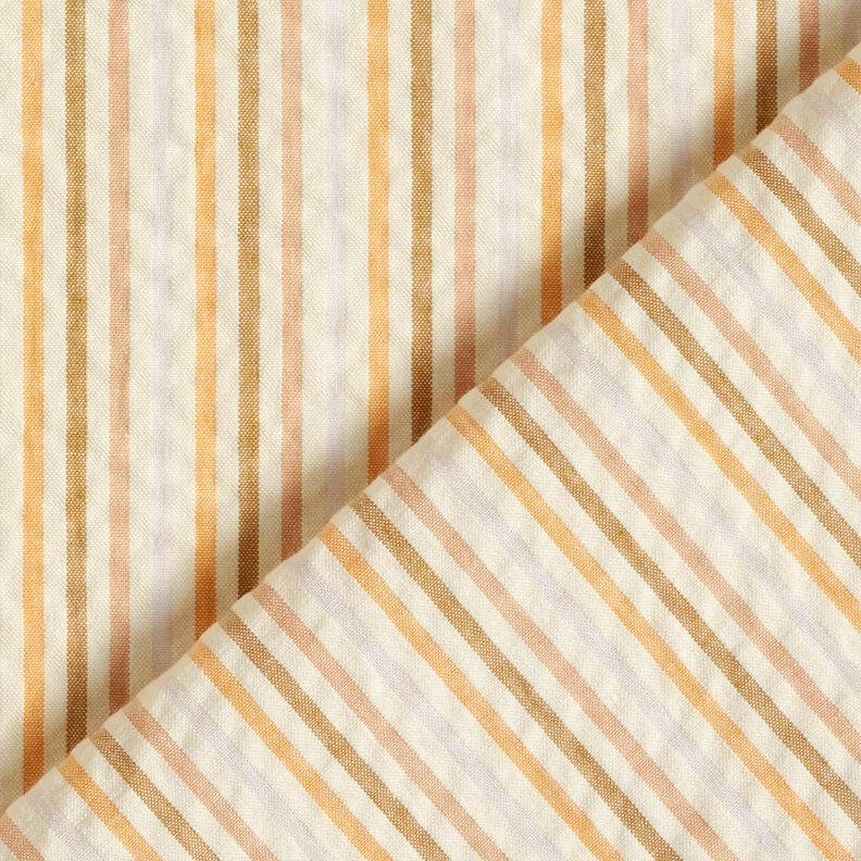 Seersucker Cotton Stripy blend – apricot/offwhite, image number 4
