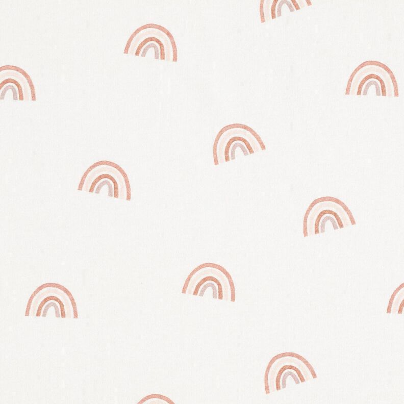 GOTS Cotton Jersey delicate rainbows Digital Print – ivory,  image number 1
