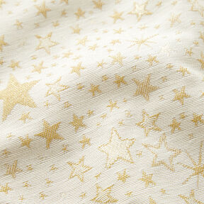 Decor Fabric Jacquard Lurex sea of stars – light beige/gold, 