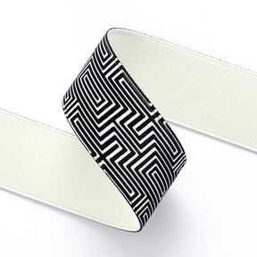 Labyrinth Elastic  [ 3,5 cm ] – black/white, 