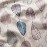 Decor Fabric Half Panama Retro Leaves – light dusky pink/natural,  thumbnail number 2