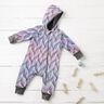 Quilted Fabric diagonal pattern, iridescent – pastel mauve,  thumbnail number 6