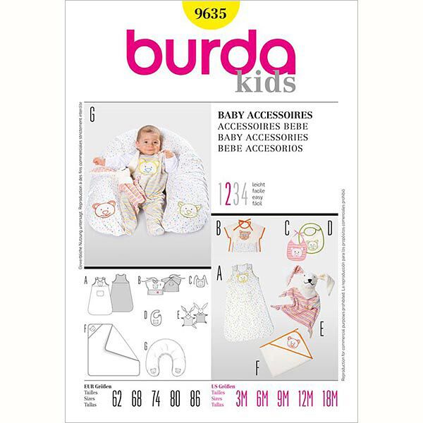 Baby Accessories, Burda 9635,  image number 1