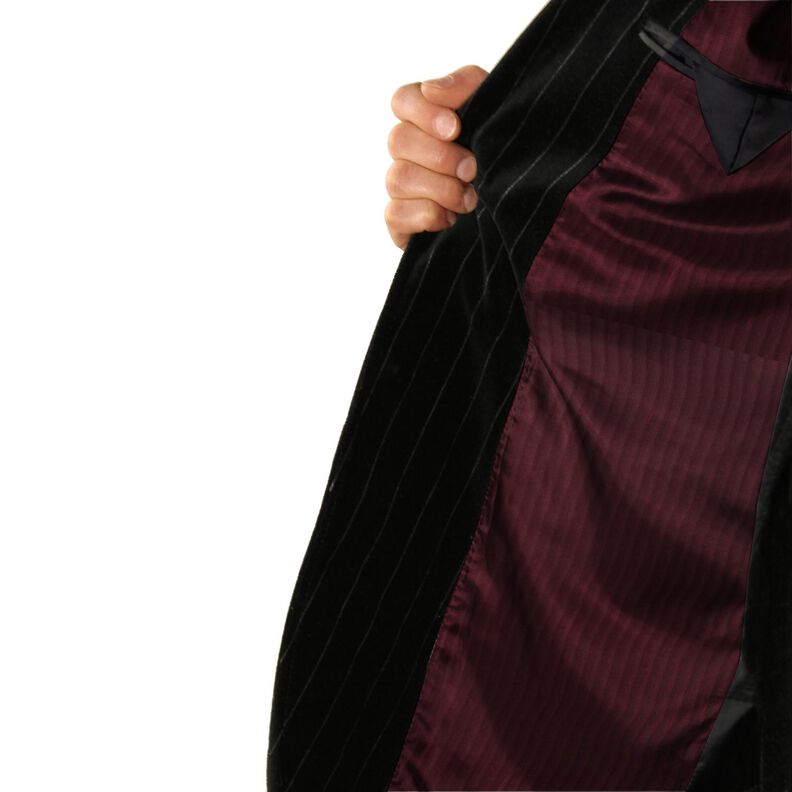 Satin lining shadow stripe – burgundy,  image number 6