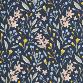Cotton Cretonne Flowers – midnight blue, 