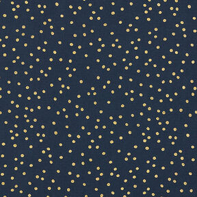 Cotton Poplin Fine Dots – midnight blue/gold, 