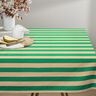 Decor Fabric Half Panama Block Stripes – green/apricot,  thumbnail number 9