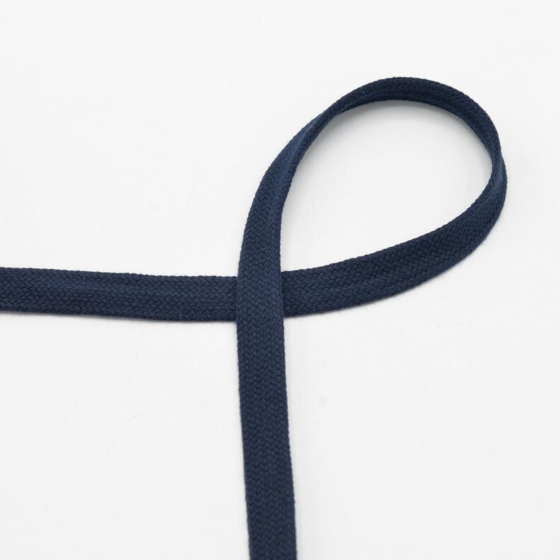 Flat cord Hoodie Cotton [15 mm] – midnight blue,  image number 1