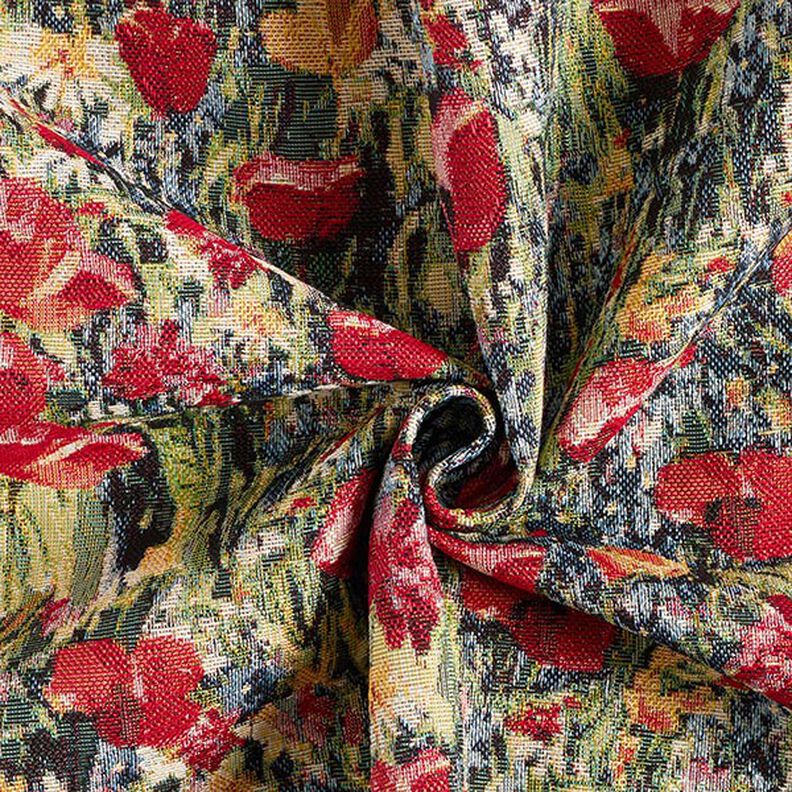 Decor Fabric Tapestry Fabric Poppies – carmine,  image number 3