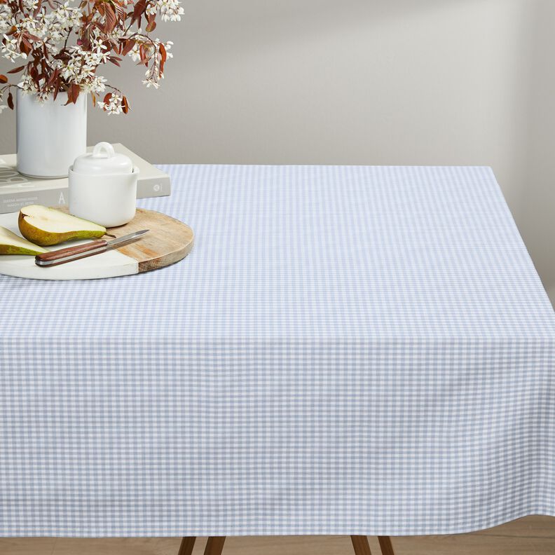Cotton Vichy check 0,5 cm – light wash denim blue/white,  image number 7