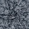 Viscose Linen Blend sketched flowers – midnight blue/white,  thumbnail number 3
