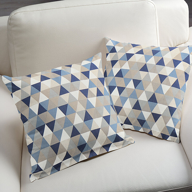 Half Panama Decor Fabric Triangles – blue,  image number 7