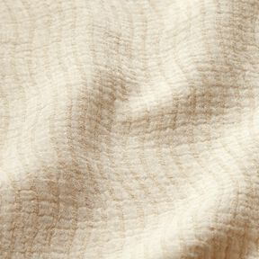 Linen Cotton Blend Jacquard Wave Pattern – natural | Remnant 50cm, 