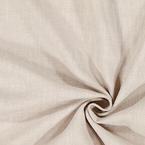 Linen fabric ramie mix stonewashed, heavy quality – light beige, 