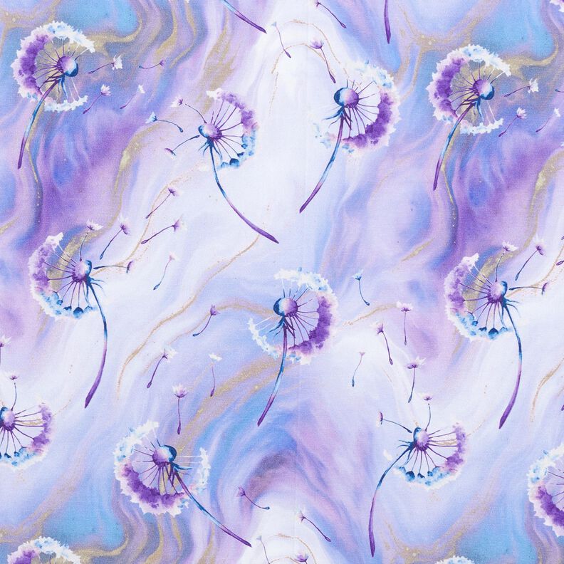 Cotton Jersey Dandelion marble | Glitzerpüppi  – mauve/lilac,  image number 1