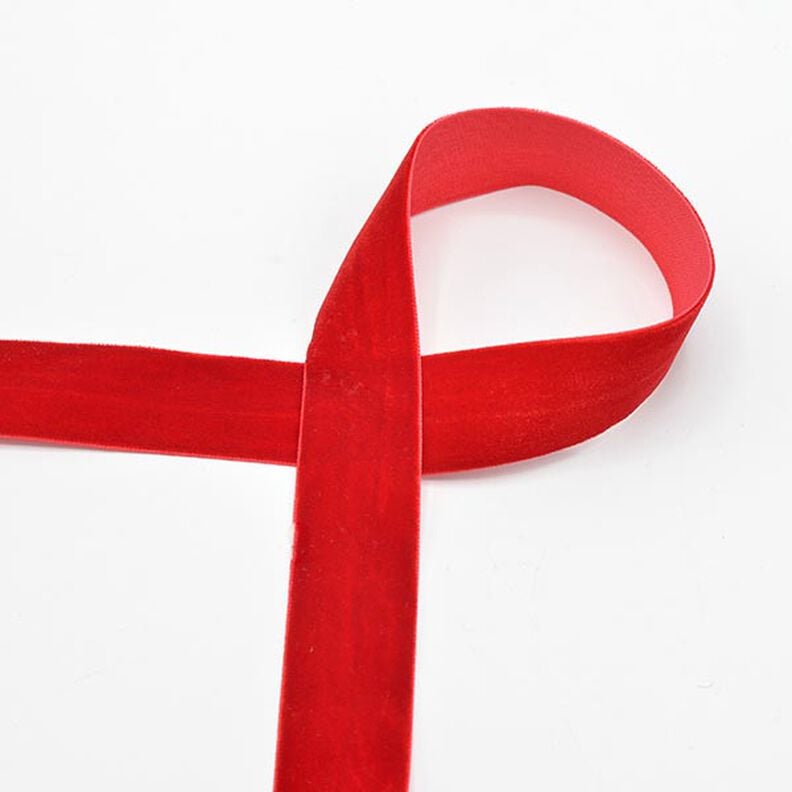 Velvet ribbon [25 mm] – red,  image number 1