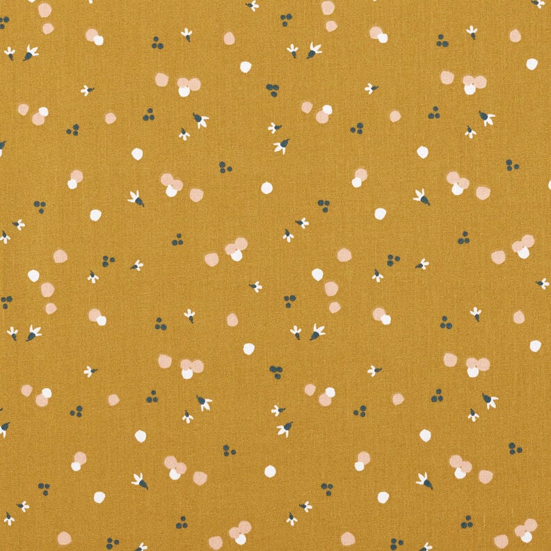 Cotton Cretonne Coloured dots – mustard,  image number 1