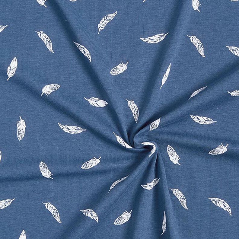 Cotton Jersey Feathers – denim blue,  image number 3